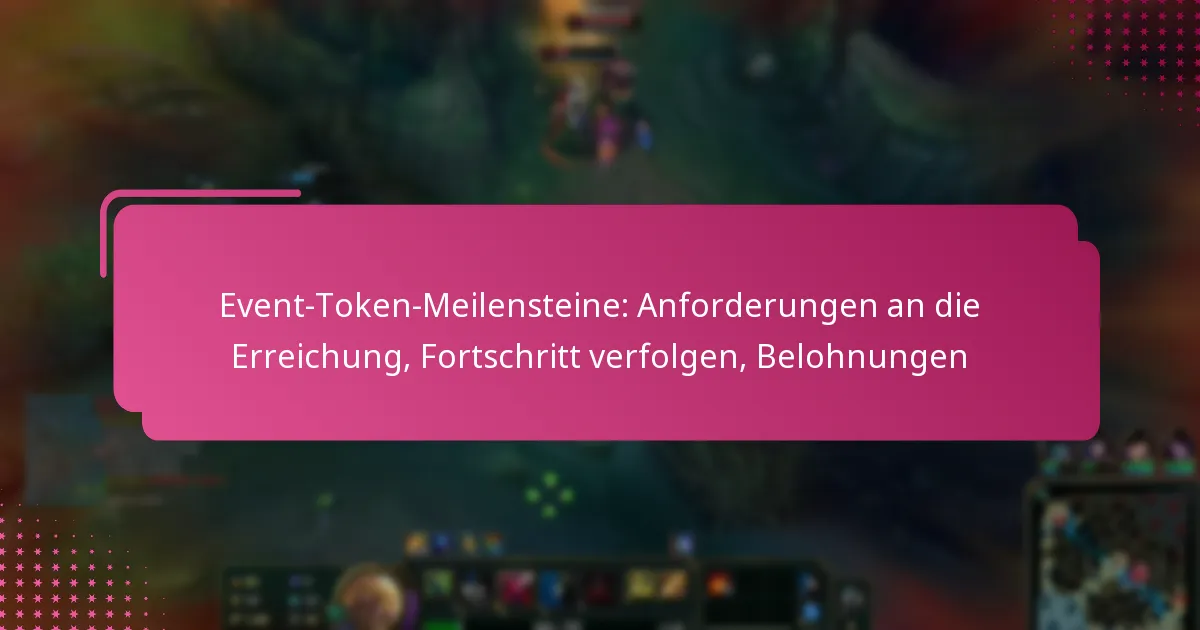 Event-Token-Meilensteine: Anforderungen an die Erreichung, Fortschritt verfolgen, Belohnungen