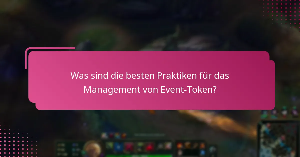 Wie erstellt man Event-Token Schritt für Schritt?