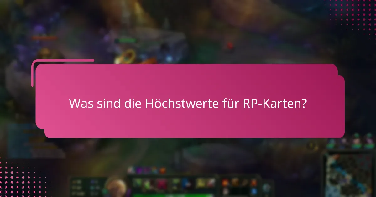 Wie variieren die RP-Kartenlimits nach Region?